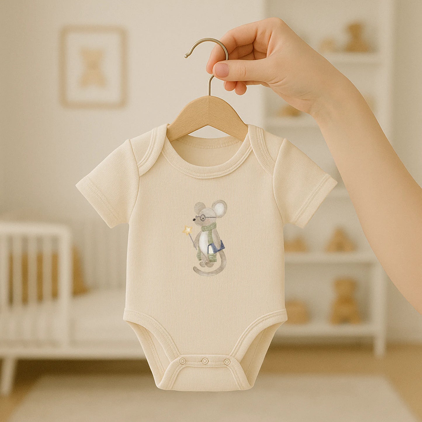 Kotenkram Bügelbild 'Zaubermaus' | 5 x 9 cm | Aquarell | DTF Transfer B5124K0445