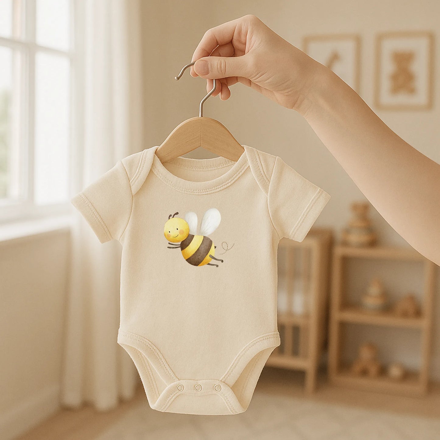 Kotenkram Bügelbild 'Biene' | 9 x 7,5 cm | Aquarell | DTF Transfer B5224K0459