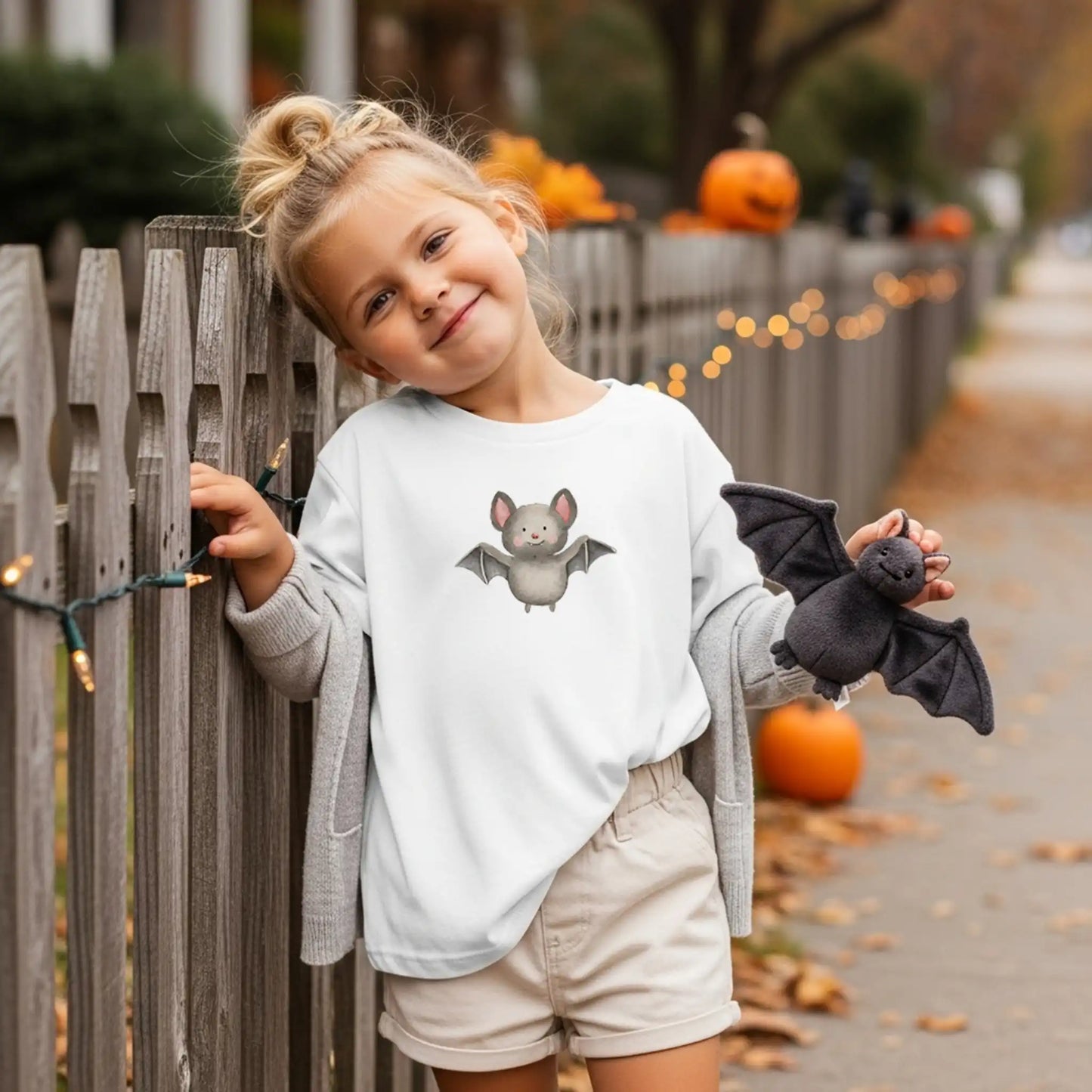 Aquarell-Bügelbild Fledermaus | Halloween | 9 x 7 cm - B5224K0465