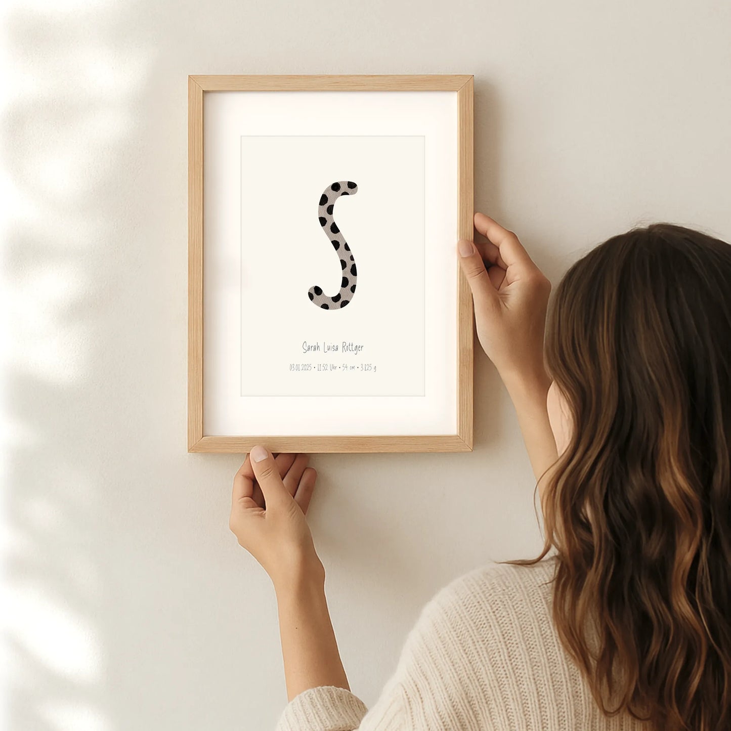 Poster zur Geburt Anfangsbuchstabe | Personalisiert | DIN A4 Wandgestaltung Kinderzimmer Deko Geschenkidee Geburt Geburtstag G5224K0481