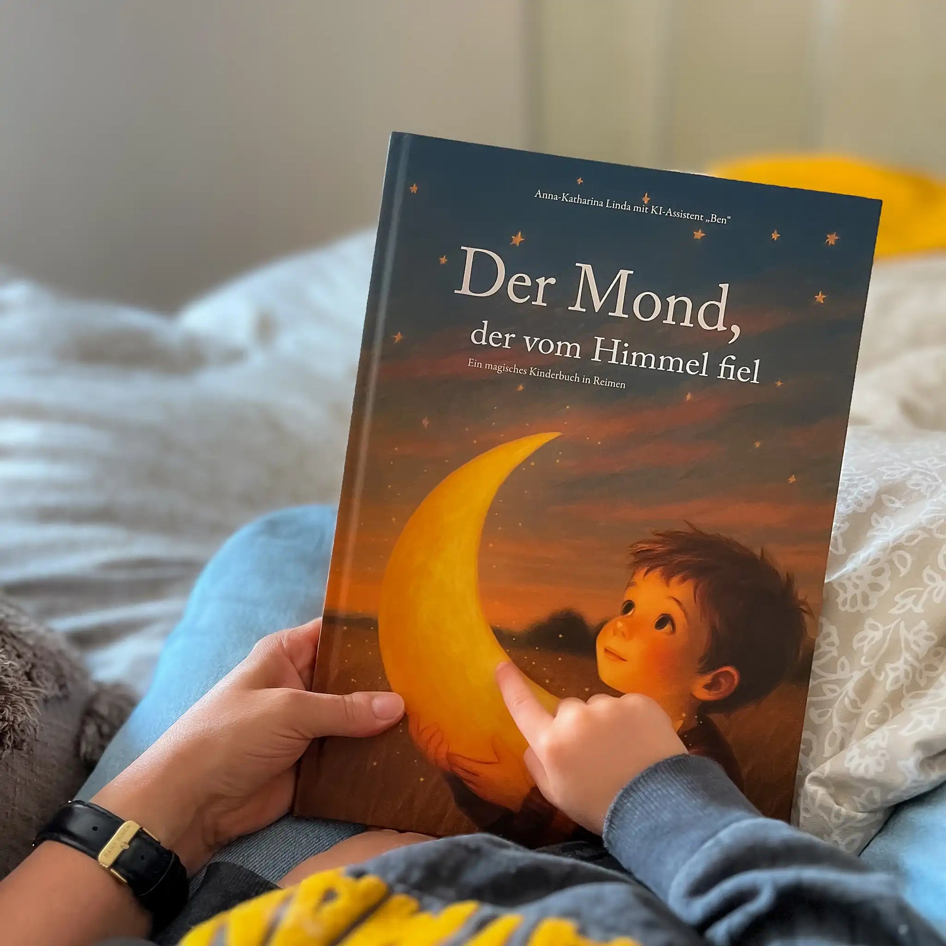 Kotenkram Kinderbuch Mond ab 3 Jahren zum Vorlesen mit Reimen und großen Illustrationen. Din A4 Hochformat. Fadenheftung. Hardcover - K2025K0551