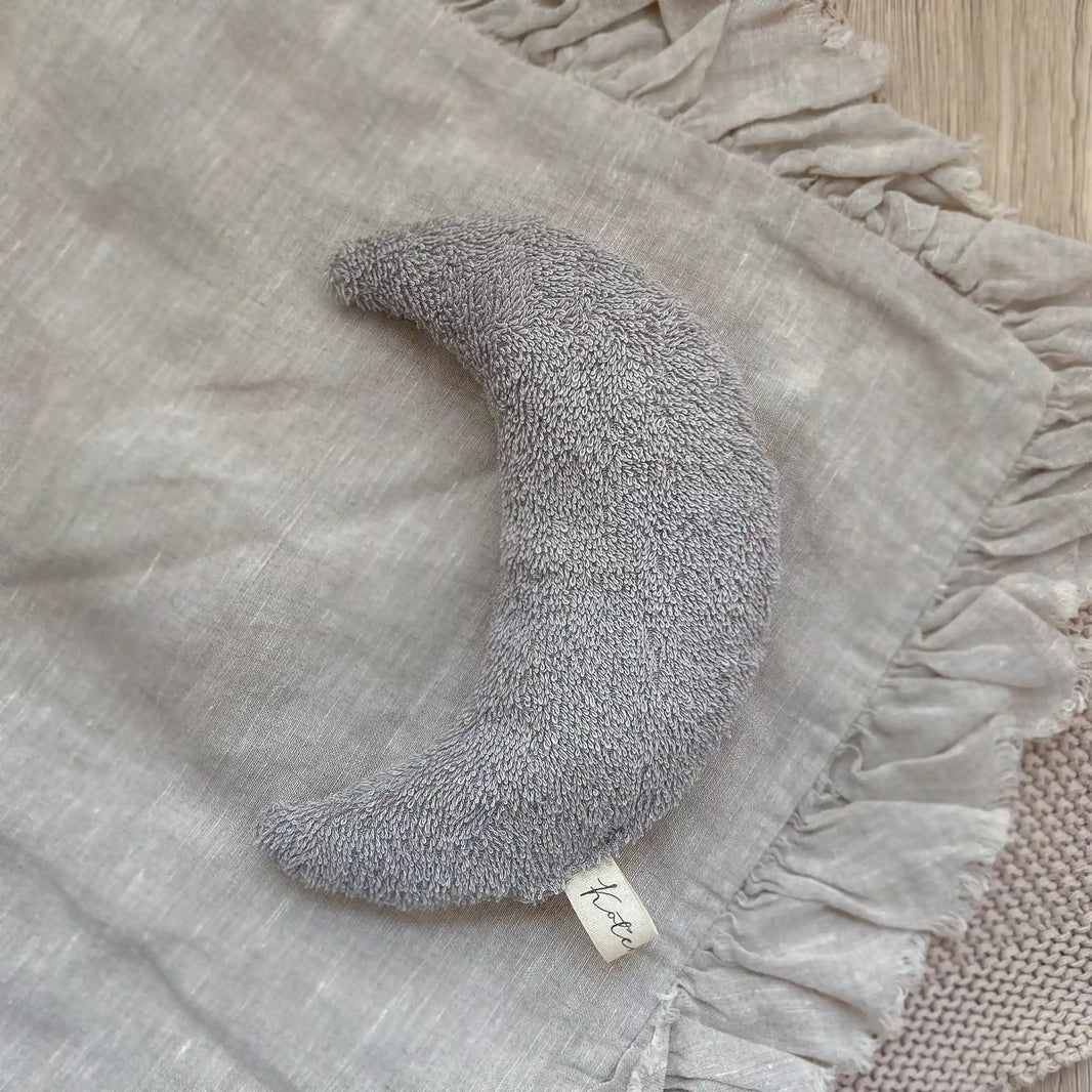 Traubenkernkissen Mondform | Frottee Hellgrau | klein - K2622K0199