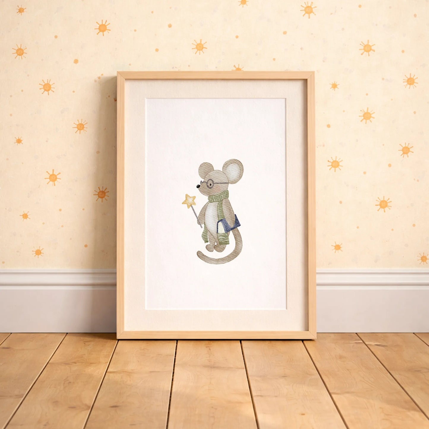 Kinderposter Maus Zauberer | DIN A4 Wandgestaltung Deko Spielzimmer Kinderzimmer P5124K0444