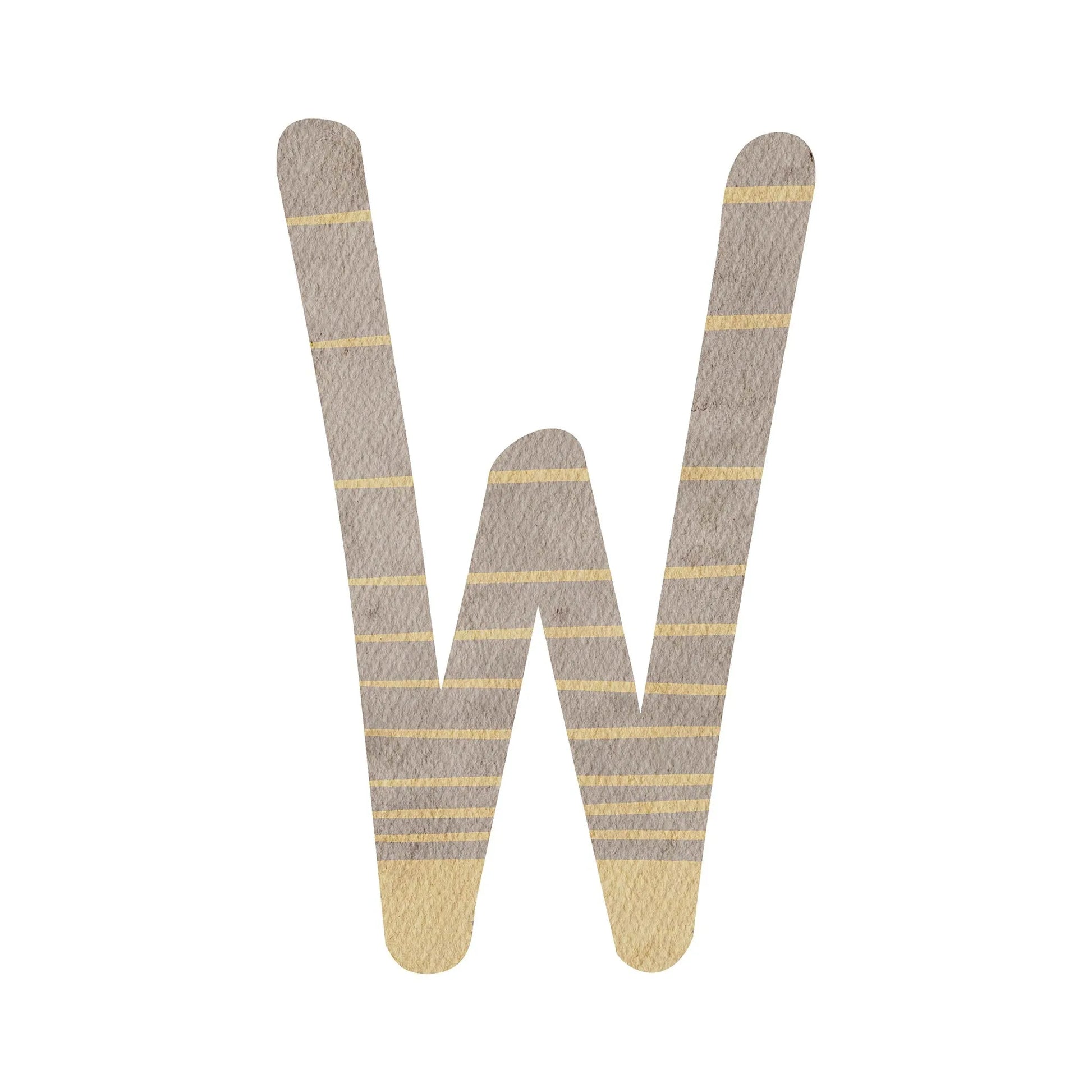 Kotenkram Bügelbild Buchstabe W - 1 | Höhe 5 cm | DTF Transfer B0825K0554