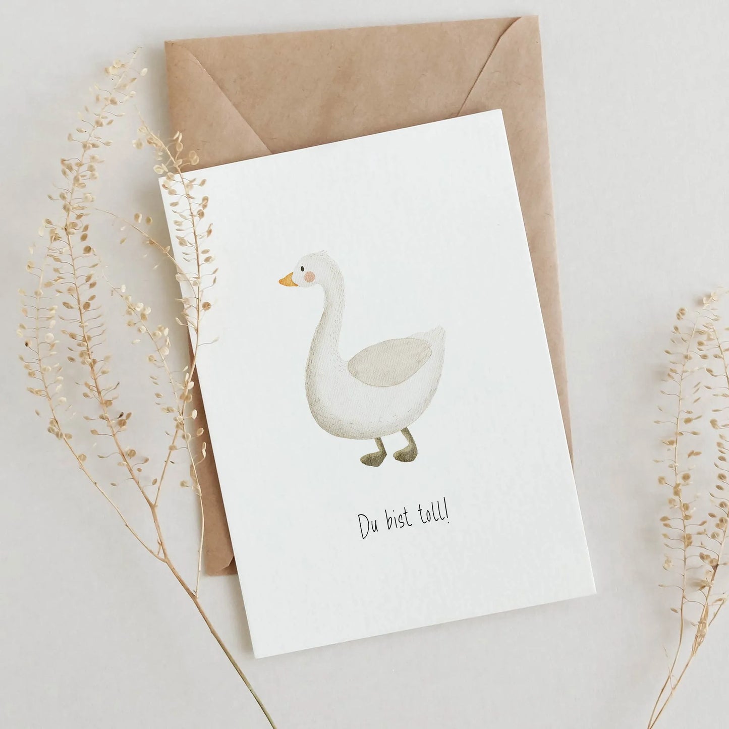 Kotenkram Grußkarte 'Gans' | DIN A6 | Aquarell K0125K0486