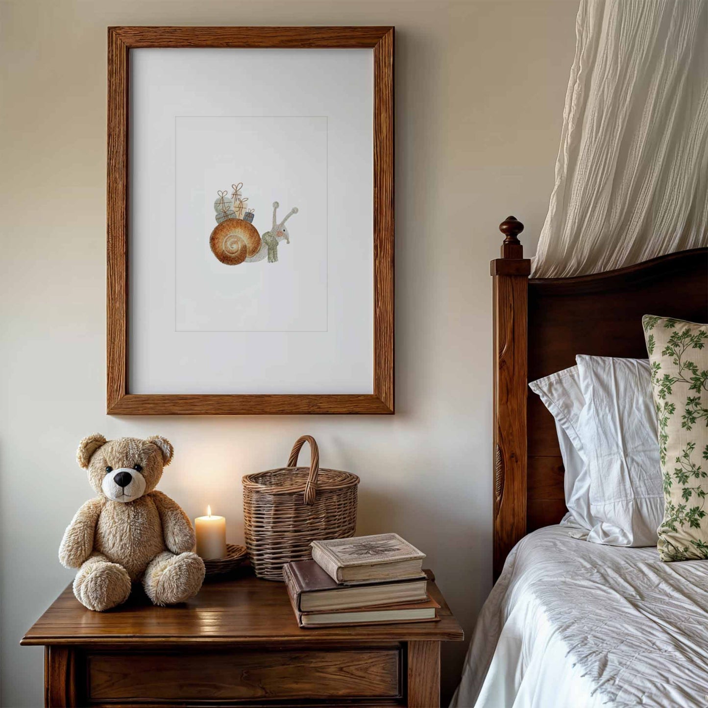 Kotenkram Poster 'Festliche Schneckenpost' | Kinderzimmer Deko | DIN A4 DIN A4 (210 x 297 mm) P4324K038915