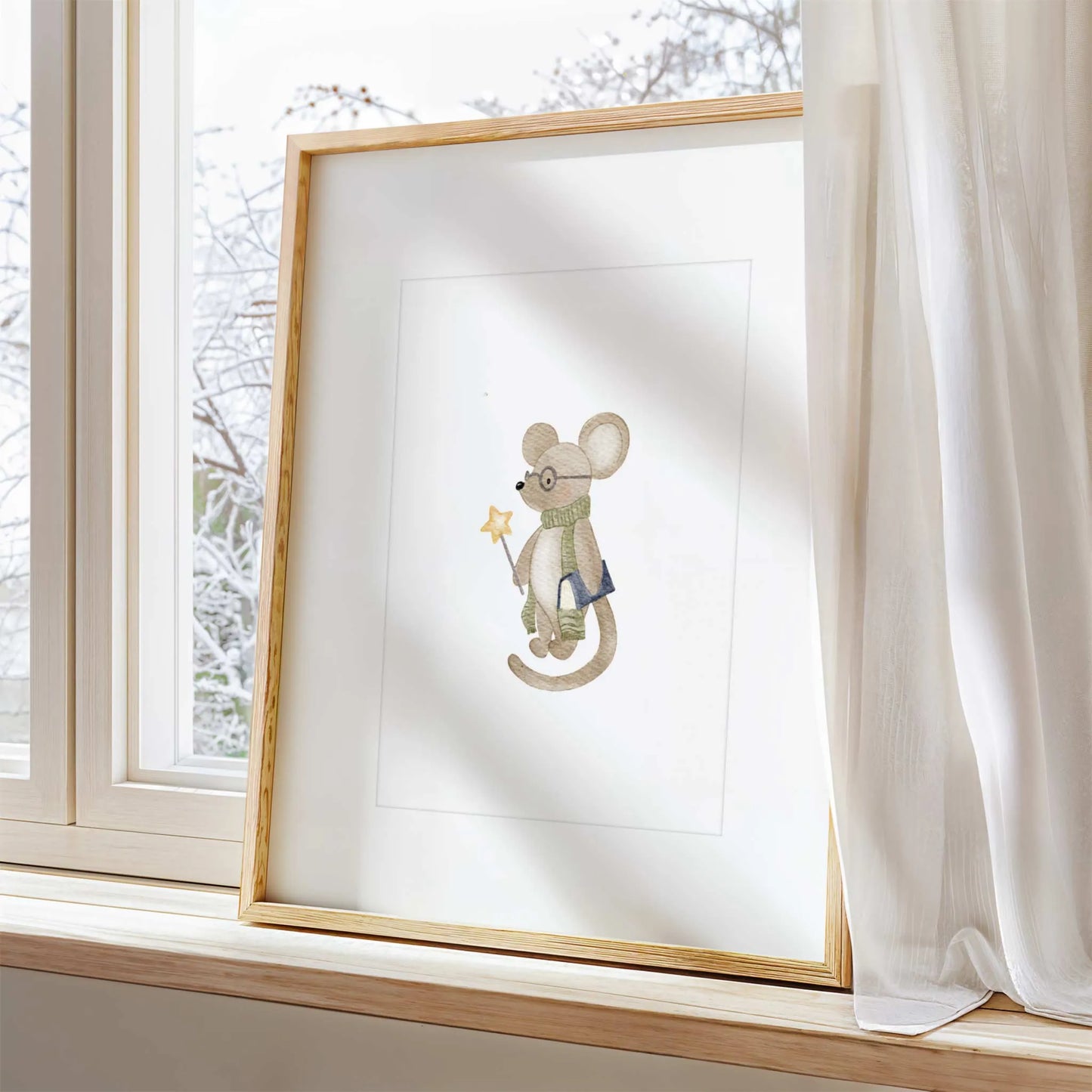 Kinderposter Maus Zauberer | DIN A4 Wandgestaltung Deko Spielzimmer Kinderzimmer P5124K0444