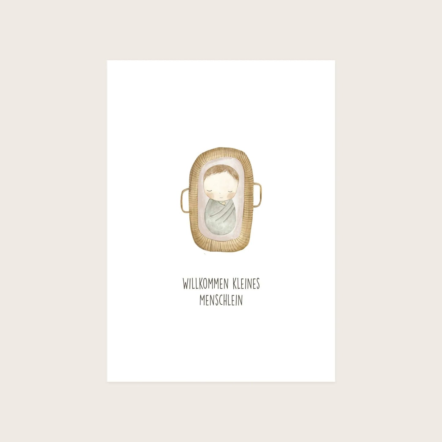 Kotenkram Karte zur Geburt 'Baby Junge' | DIN A6 | Aquarell P0524K0271