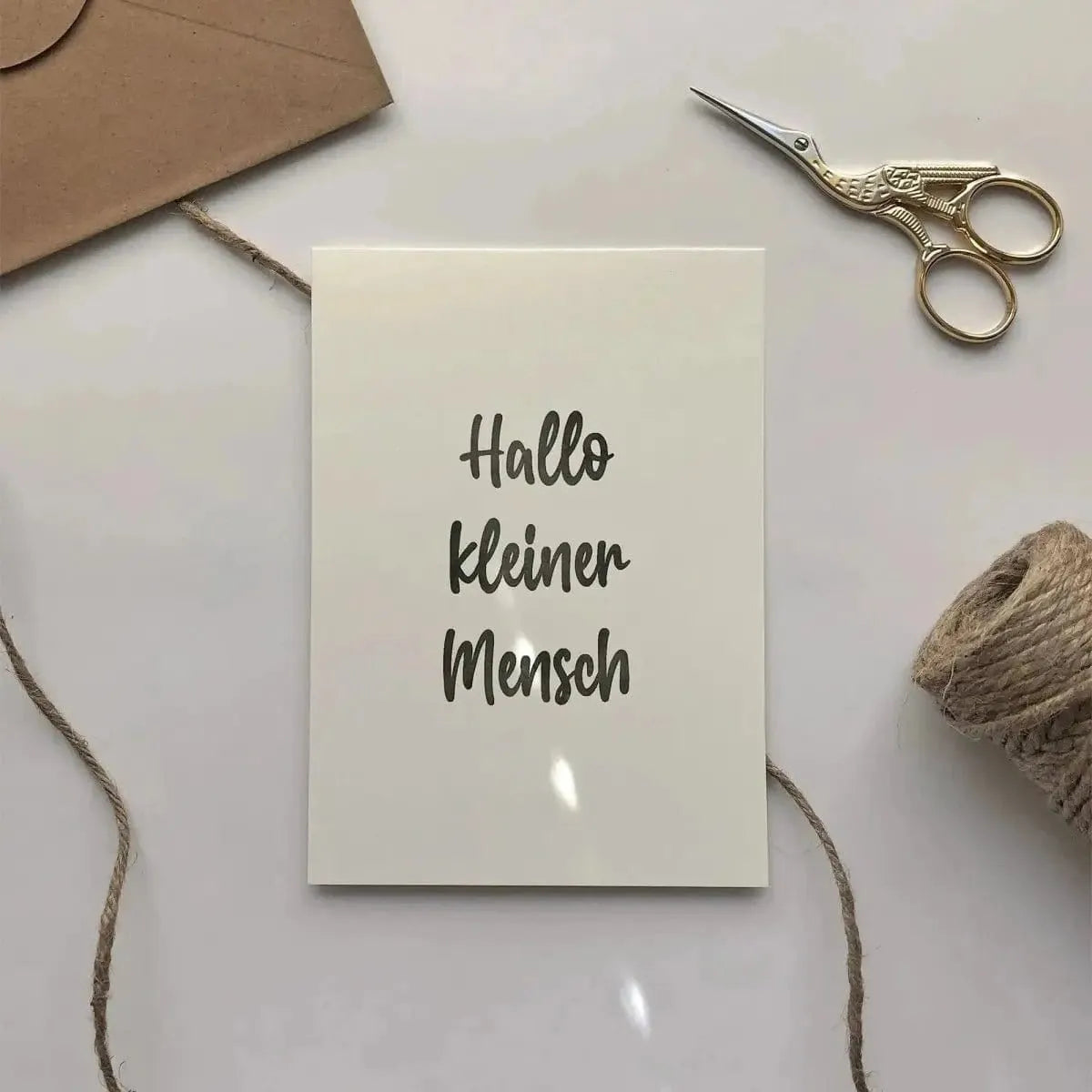 Kotenkram Karte zur Geburt 'Hallo' | DIN A6 | Unisex Z0122K0177