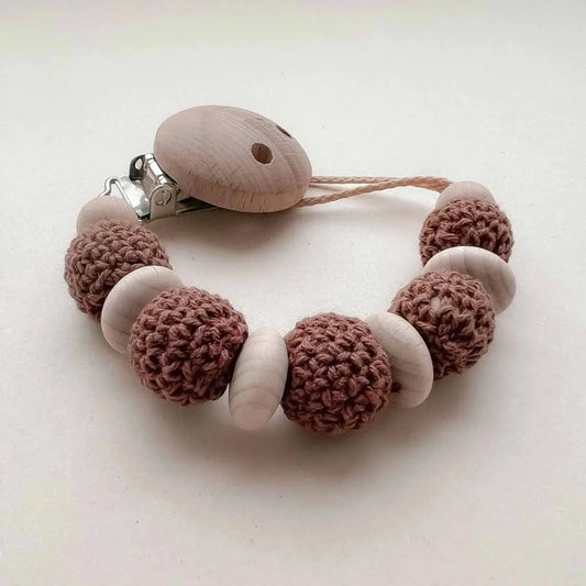 Kotenkram Nuckelkette ohne Namen aus Holz | Braun | Unisex S1523K0232