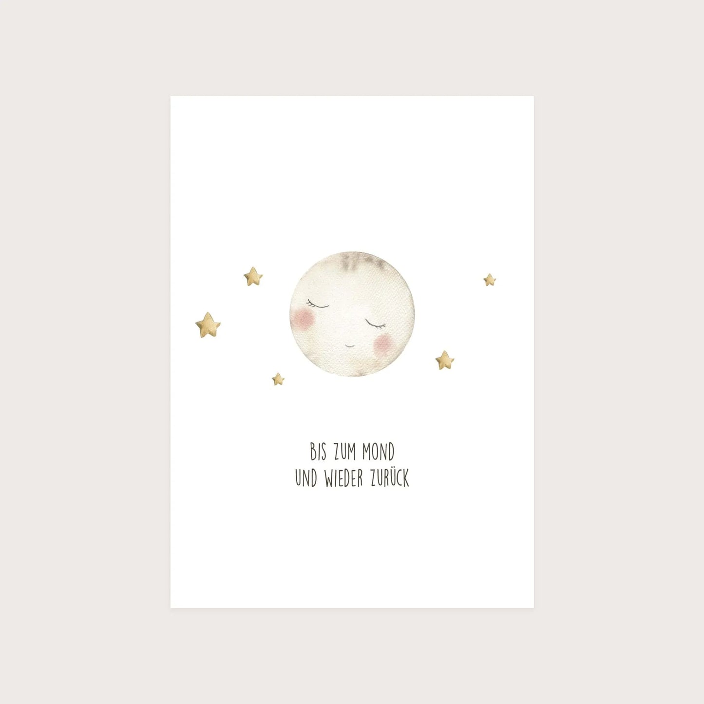 Kotenkram Postkarte 'Mond' | DIN A6 | Aquarell P0524K0266