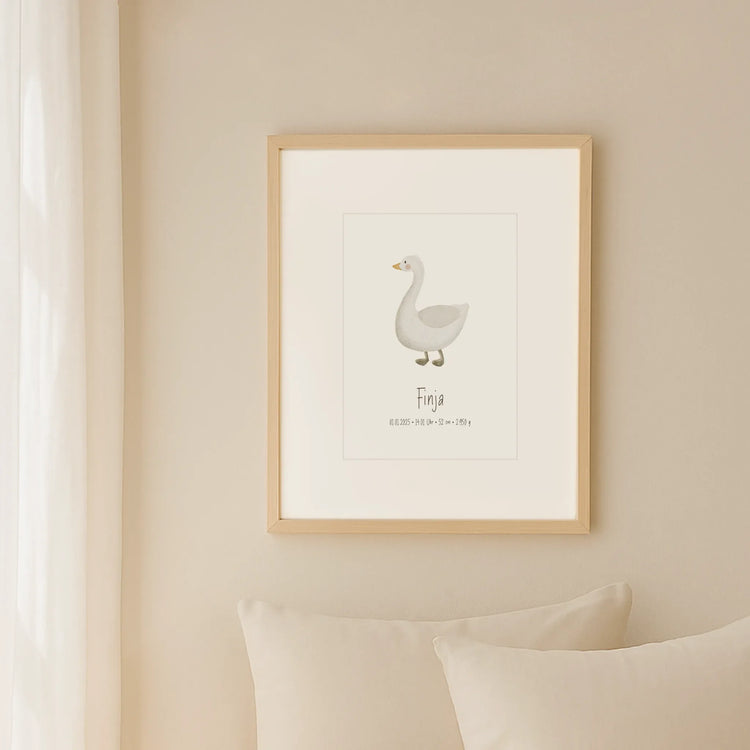 Personalisierte Geburtsposter Geschenkidee Baby Geburt Geschwisterposter Geschwistergeschenk Deko Kinderzimmer Aquarell