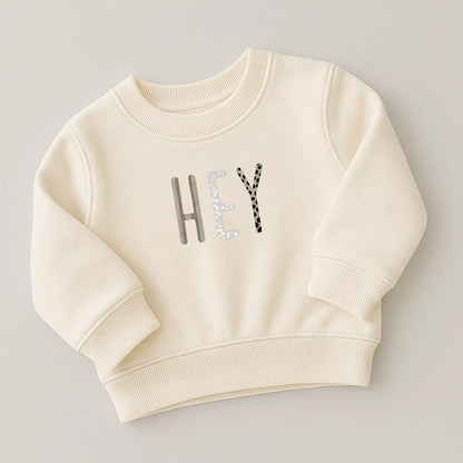 Bügelbild-Set „HEY“ | Buchstaben im Aquarellstil B4125K0555