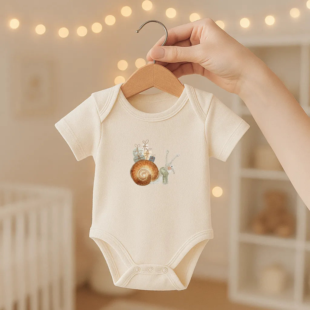 Kotenkram Bügelbild 'Schneckenpost' | 9 x 8 cm | Aquarell - Stil B4324K0401