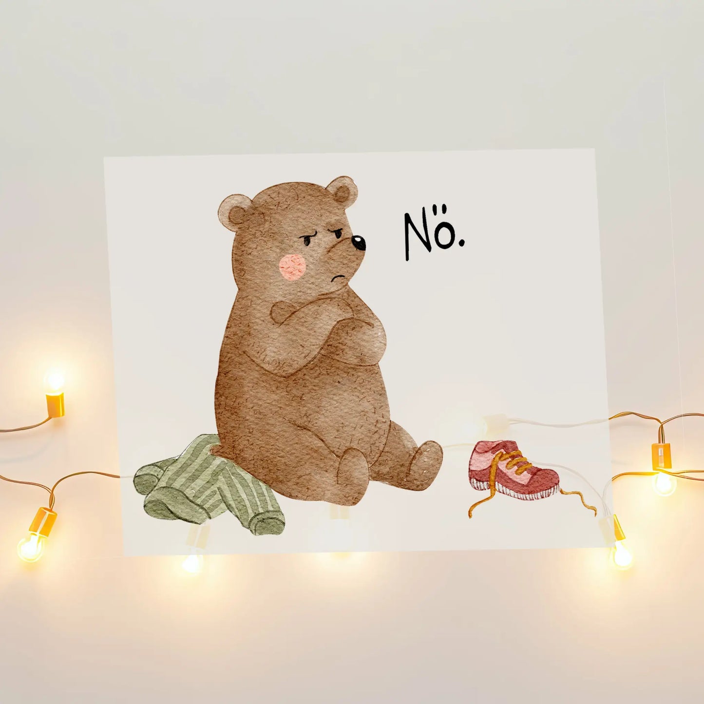 Aquarell-Bügelbild Nö-Bär | 10 × 7,5 cm B4324K0404