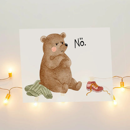 Aquarell-Bügelbild Nö-Bär | 10 × 7,5 cm B4324K0404