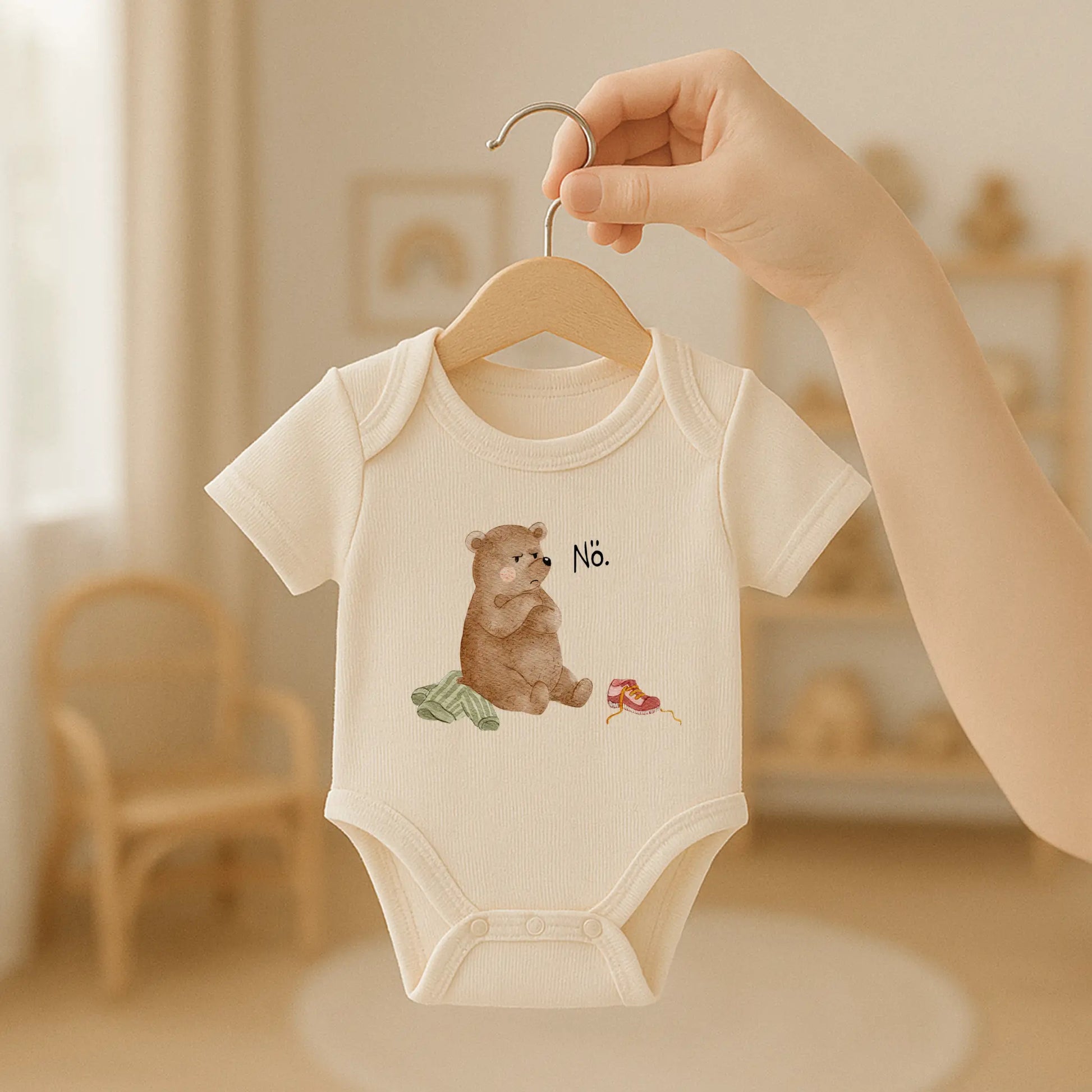 Aquarell-Bügelbild Nö-Bär | 10 × 7,5 cm B4324K0404