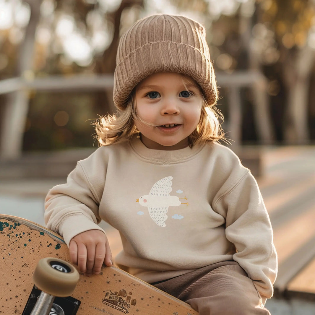 Aquarell-Bügelbild Vogel Jovel | 9,5 x 9 cm B4324K0412