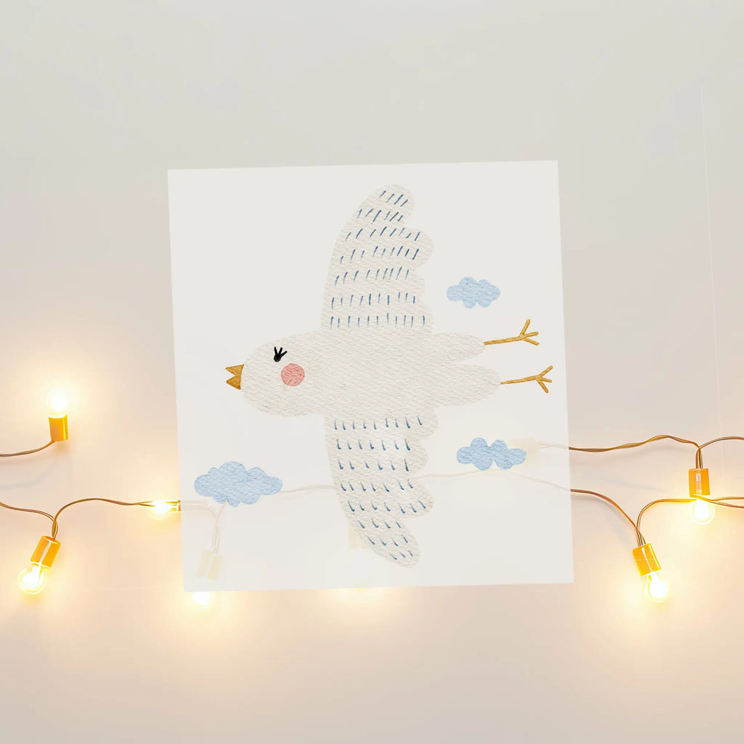 Aquarell-Bügelbild Vogel Kaline | 8,5 x 9 cm B4324K0413