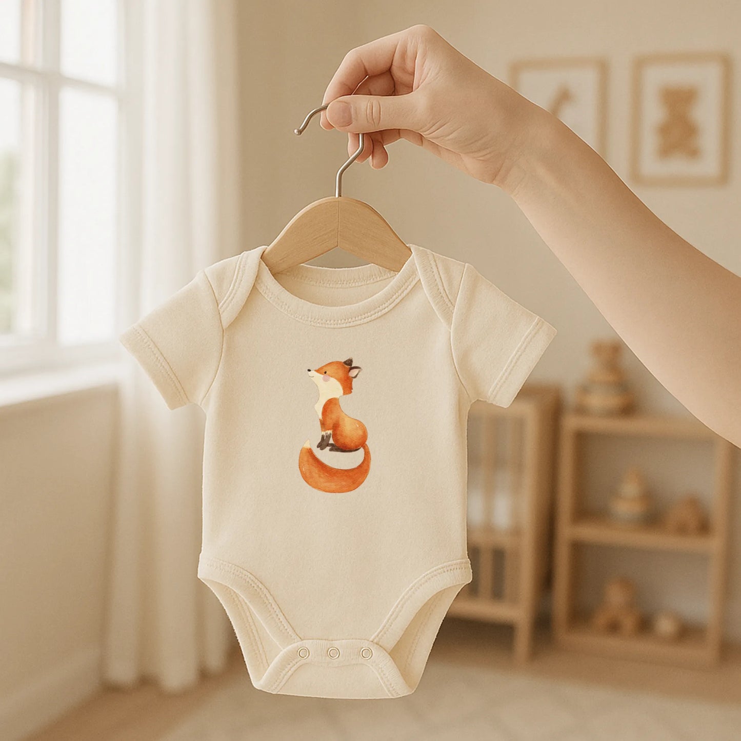 Aquarell-Bügelbild Fuchs | Herbst | 6 x 10 cm - B5224K0461