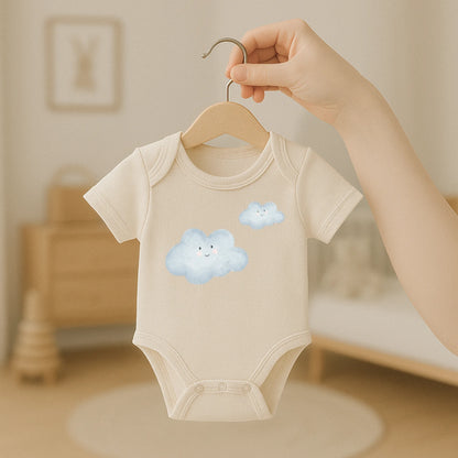 Kotenkram Bügelbild 'Glückliche - Wolke' | 2 Größen | Aquarell | DTF Transfer Set beide Wolken B5224K046125