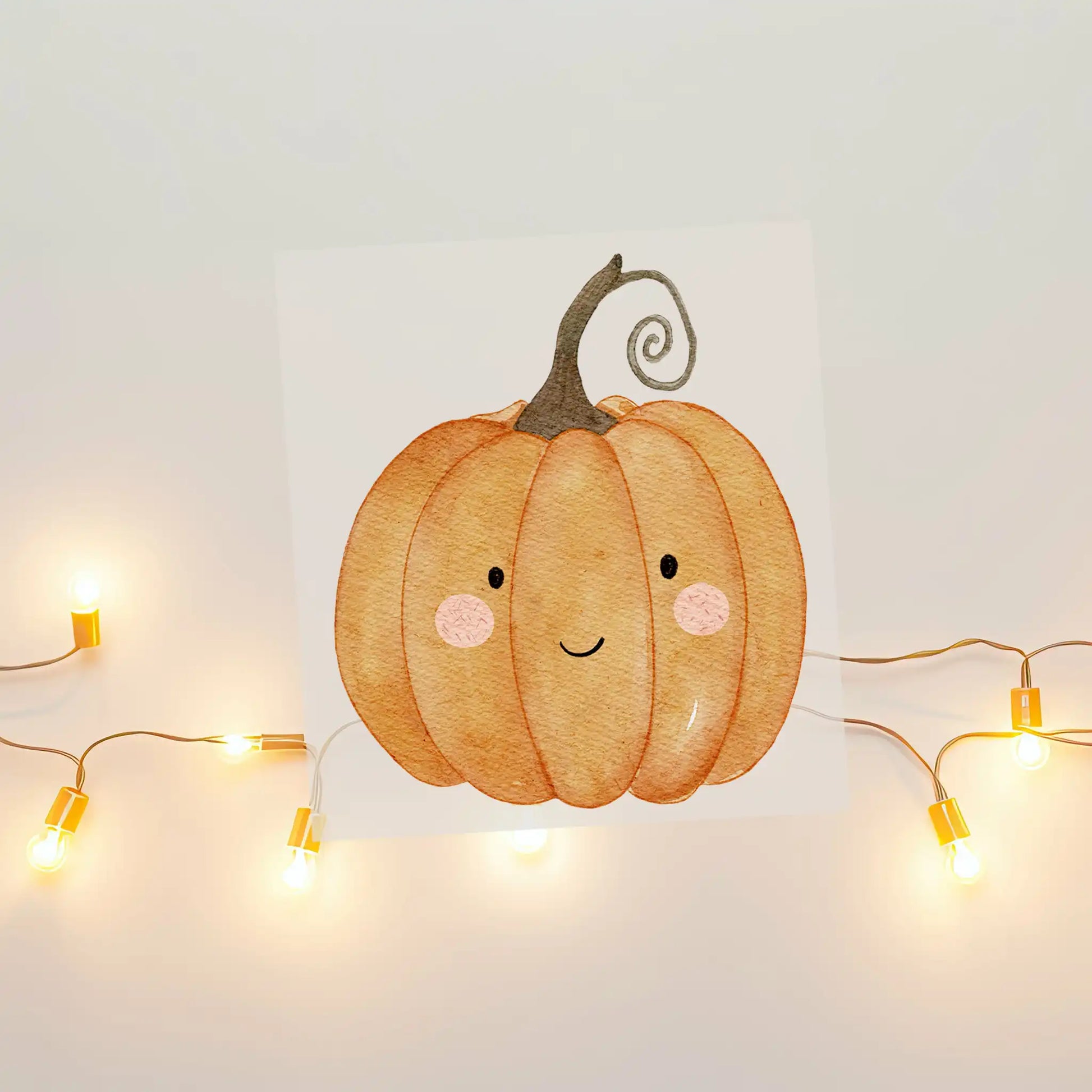 Aquarell-Bügelbild Kürbis | Halloween | 8 x 9 cm - B5224K0462