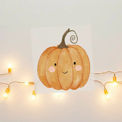 Aquarell-Bügelbild Kürbis | Halloween | 8 x 9 cm - B5224K0462