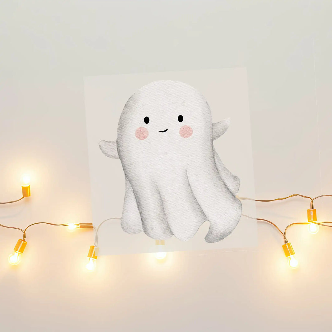 Aquarell-Bügelbild Gespenst | Halloween | 7,5 x 9 cm - B5224K0463