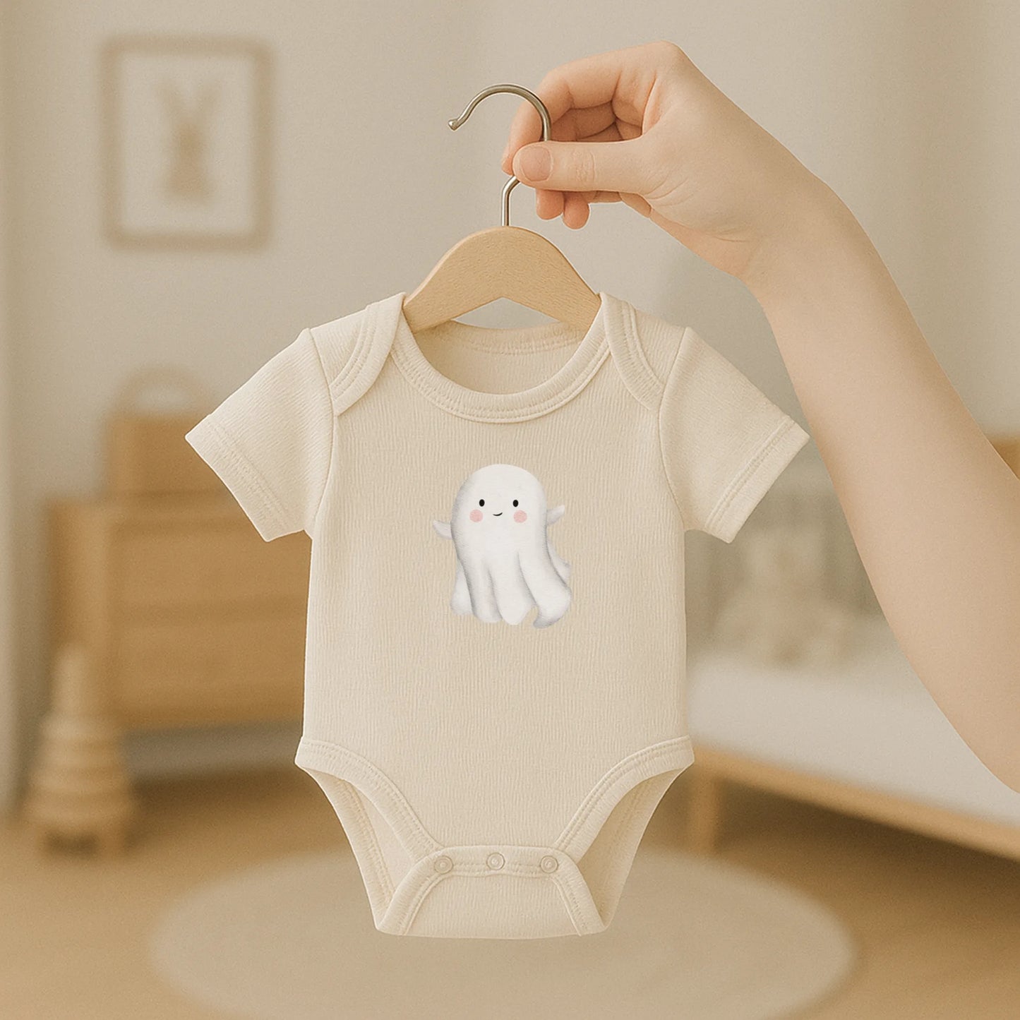 Aquarell-Bügelbild Gespenst | Halloween | 7,5 x 9 cm - B5224K0463