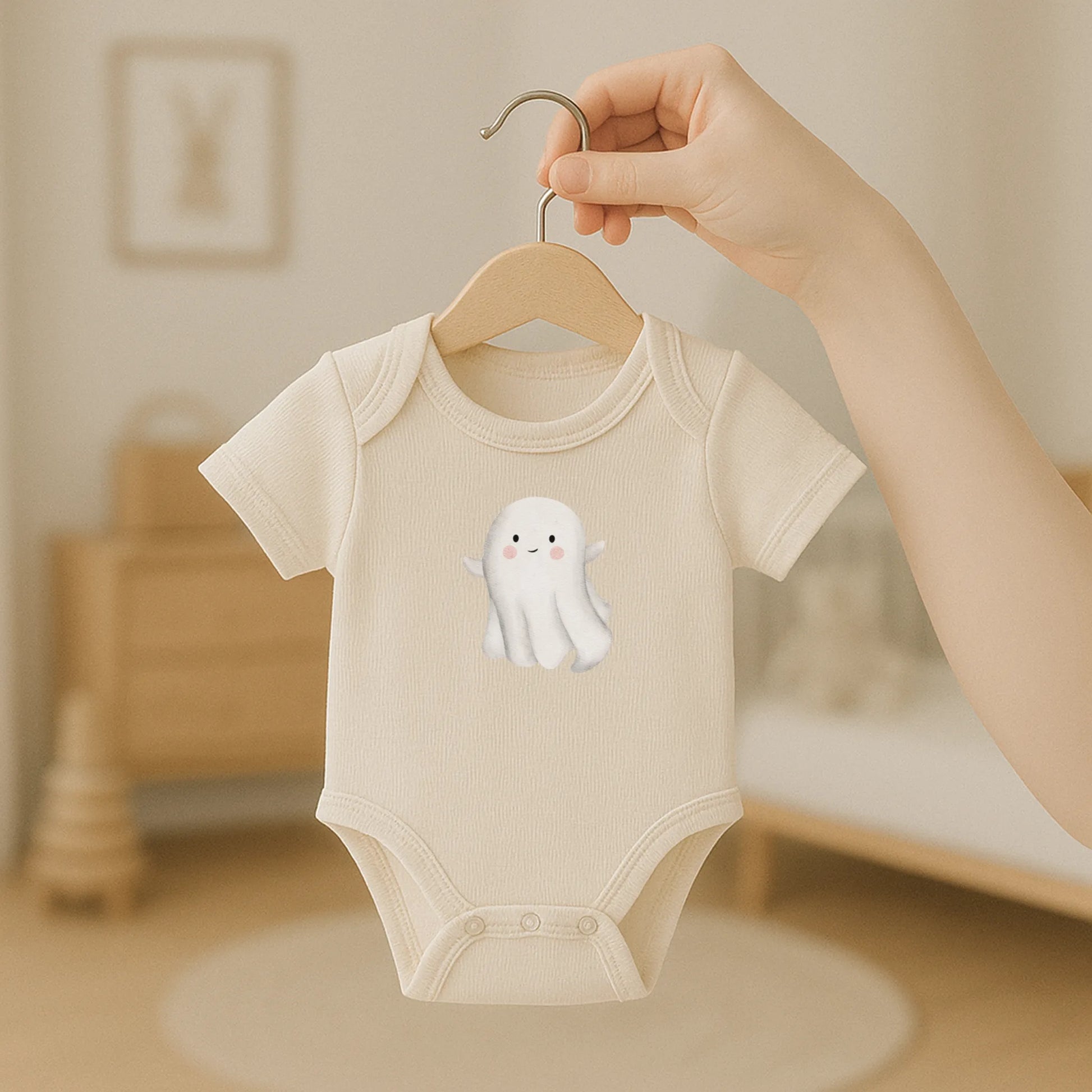 Aquarell-Bügelbild Gespenst | Halloween | 7,5 x 9 cm - B5224K0463