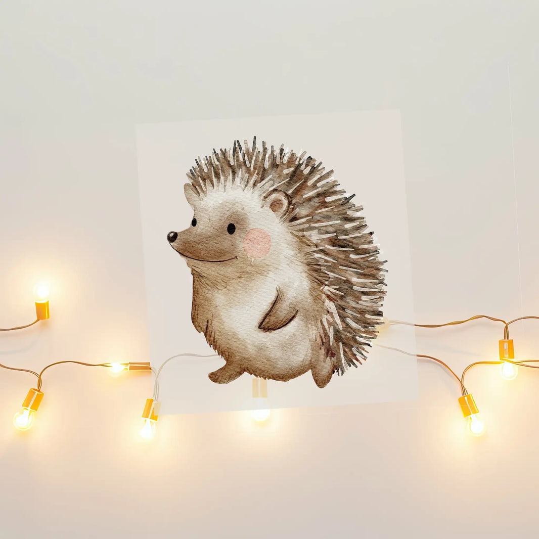 Aquarell-Bügelbild Igel | Herbst | 8 x 9 cm - B5224K0464