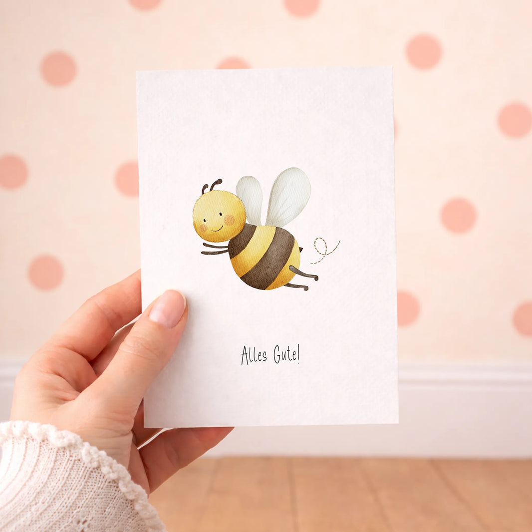 Kotenkram Grußkarte 'Biene' | DIN A6 | Aquarell K0125K0485