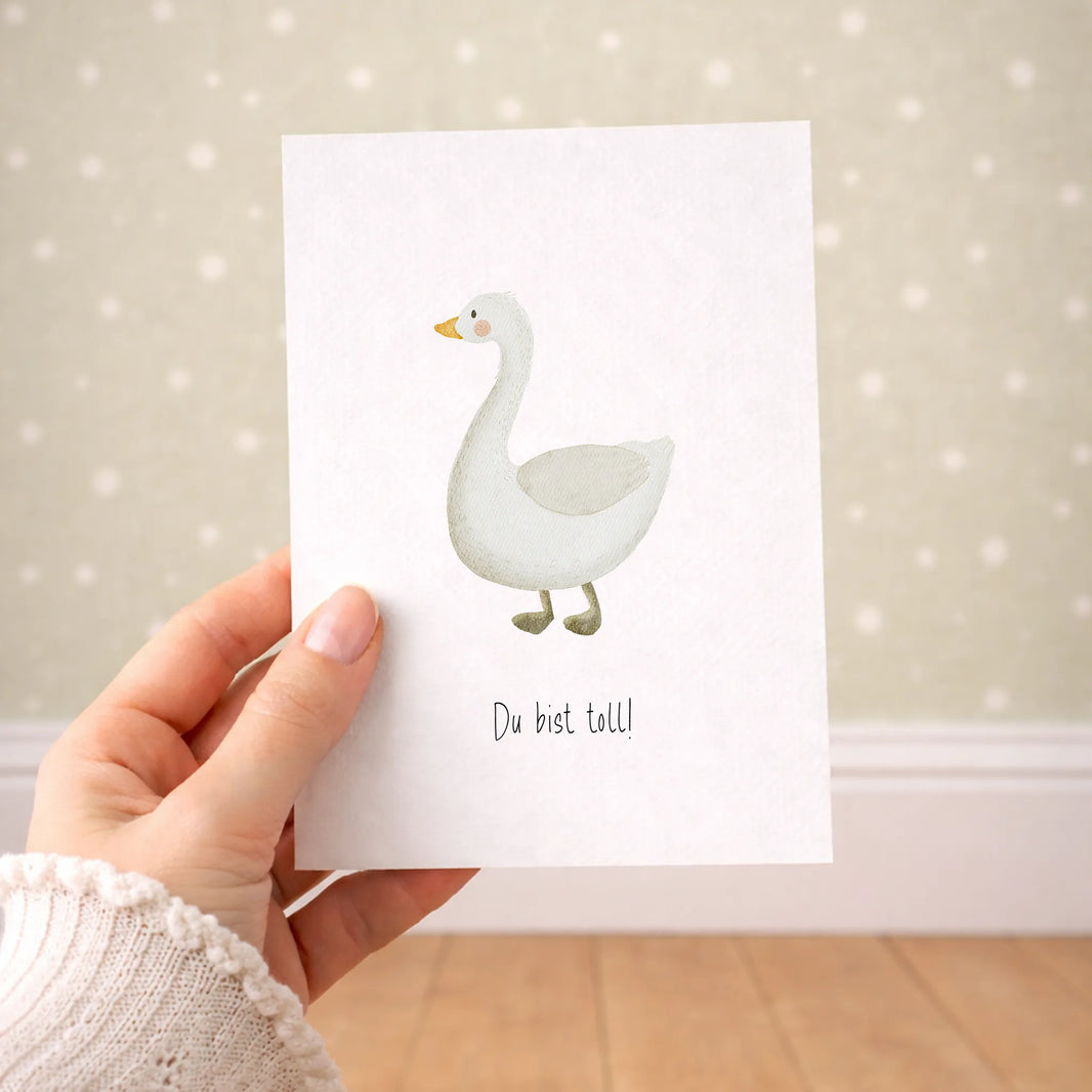 Kotenkram Grußkarte 'Gans' | DIN A6 | Aquarell K0125K0486