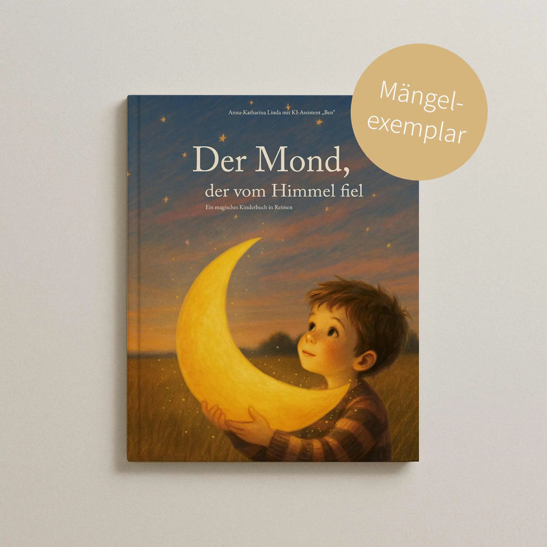 Kinderbuch mit kleinen Mängeln | Der Mond, der vom Himmel fiel | Mängelexemplar | Kinderbuch ab 3 Jahren | Gute-Nacht-Geschichte ab 3 | Kinderbuch gereimt - K2025K0551-01