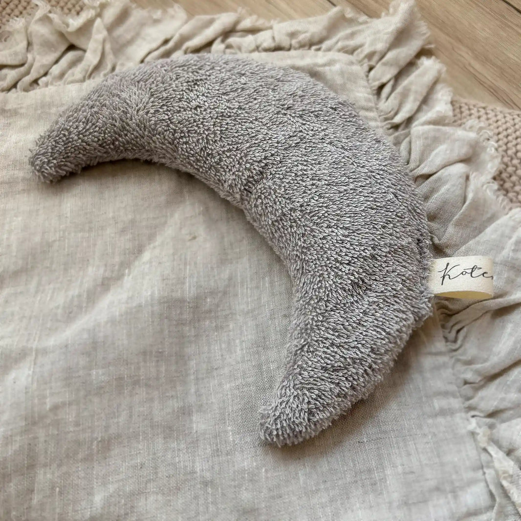 Traubenkernkissen Mondform | Frottee Hellgrau | klein - K2622K0199