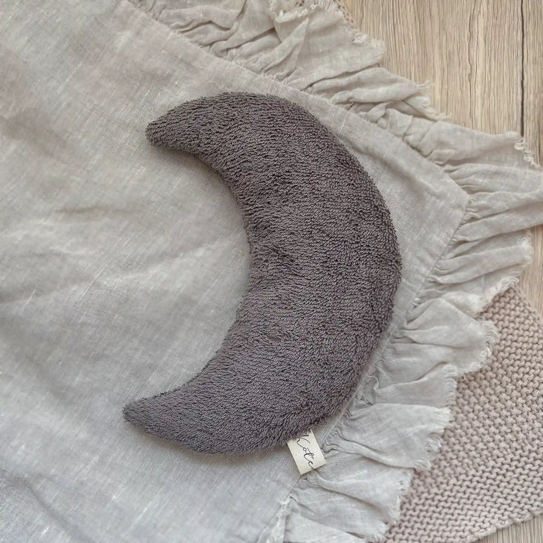 Traubenkernkissen Mondform | Frottee Dunkelgrau | klein - K2622K0202