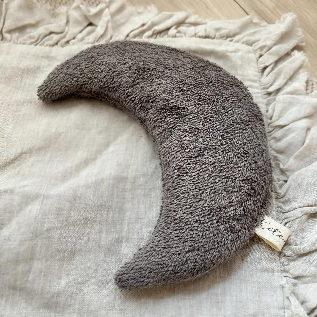 Traubenkernkissen Mondform | Frottee Dunkelgrau | klein - K2622K0202