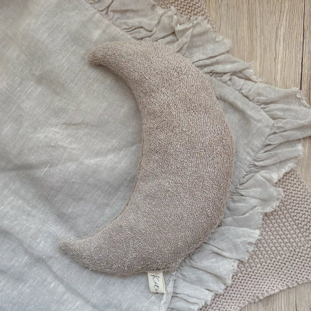 Kirschkernkissen Mondform | Frottee Beige | groß - K2622K0203