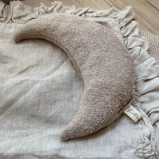 Kirschkernkissen Mondform | Frottee Beige | groß - K2622K0203