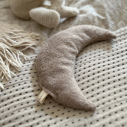 Kirschkernkissen Mondform | Frottee Beige | groß - K2622K0203