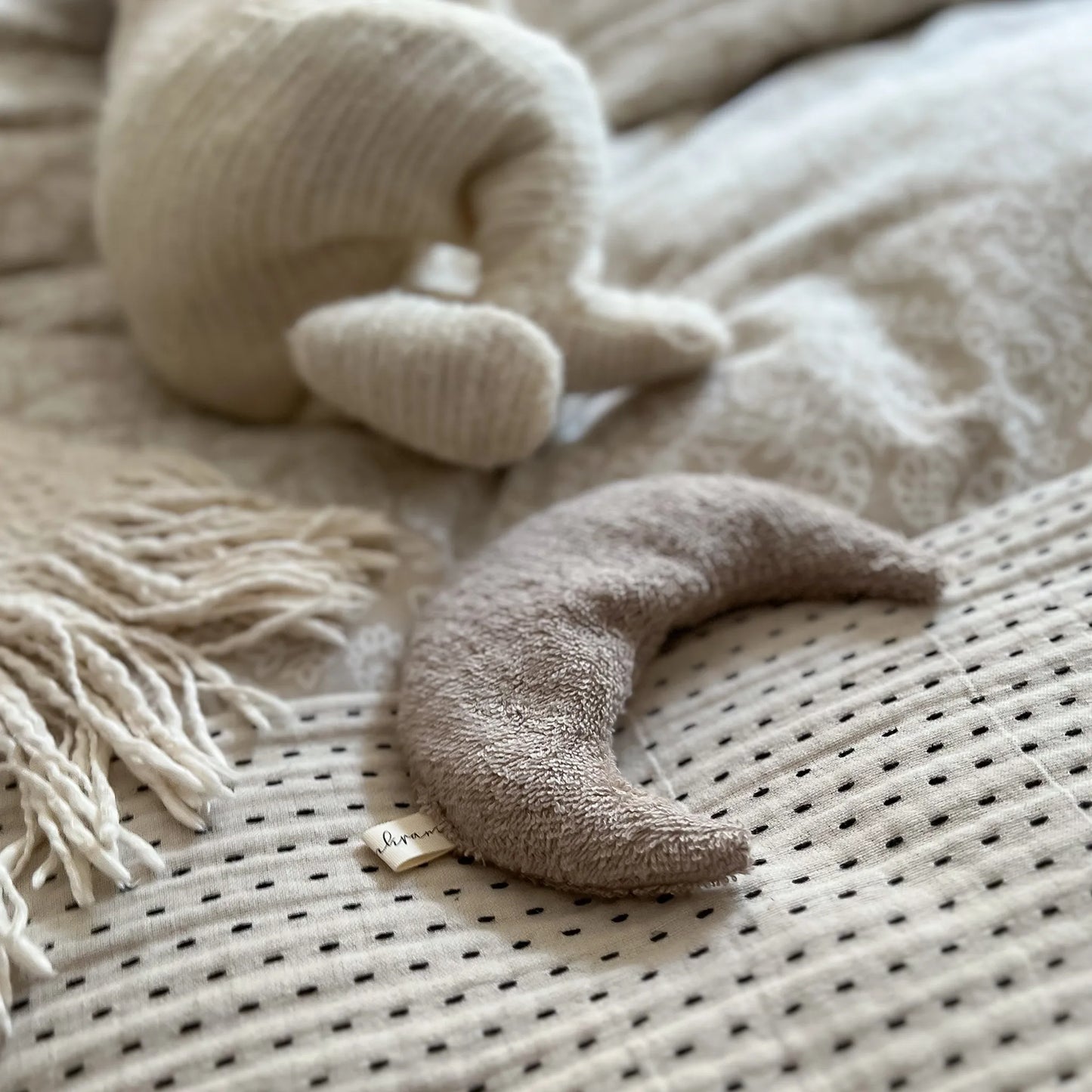 Traubenkernkissen Mondform | Frottee Beige | klein - K2622K0204