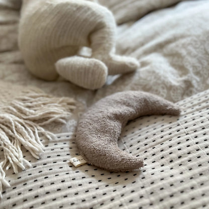 Traubenkernkissen Mondform | Frottee Beige | klein - K2622K0204