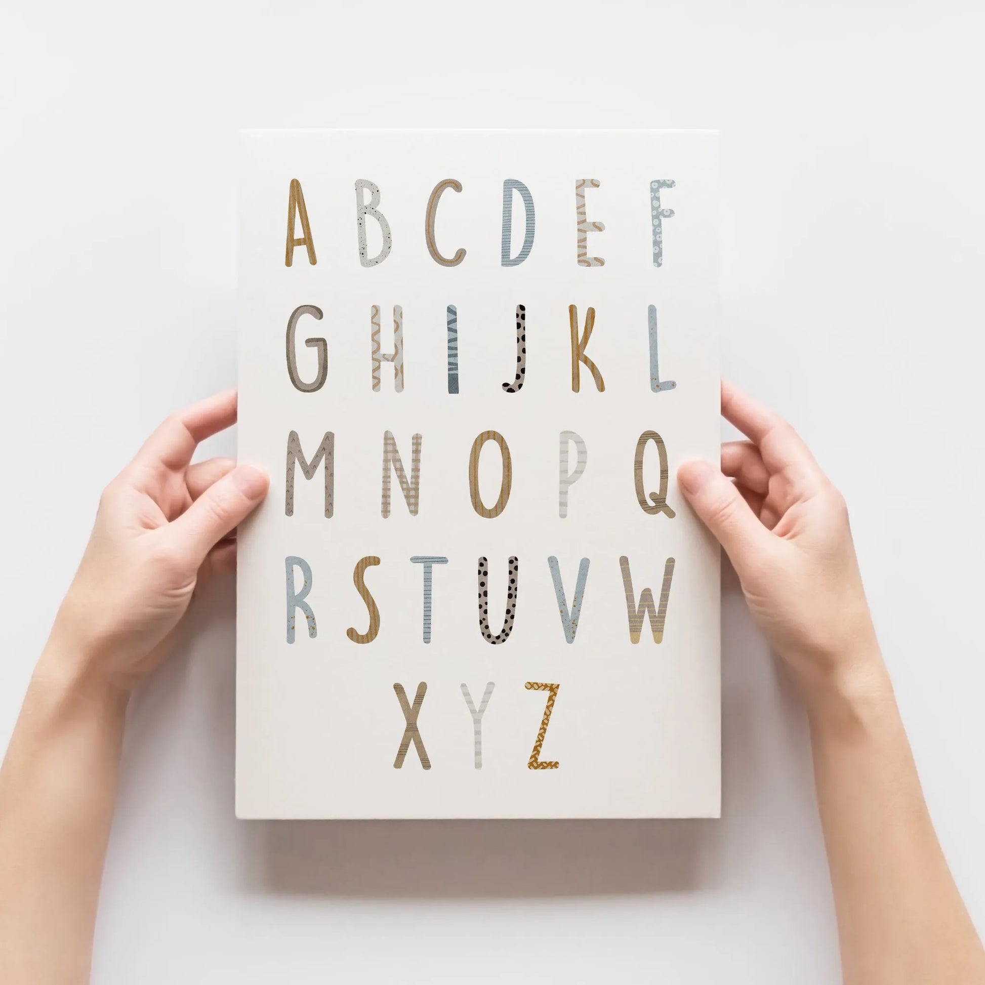 Buchstaben Poster ABC | Kinderzimmer Deko im Aquarell-Stil | DIN A4 - P0125K044