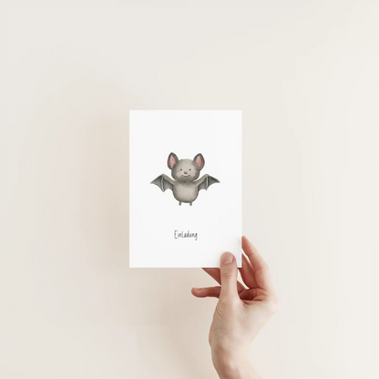 Einladungskarte Fledermaus | Halloween | DIN A6 - P0524K0279