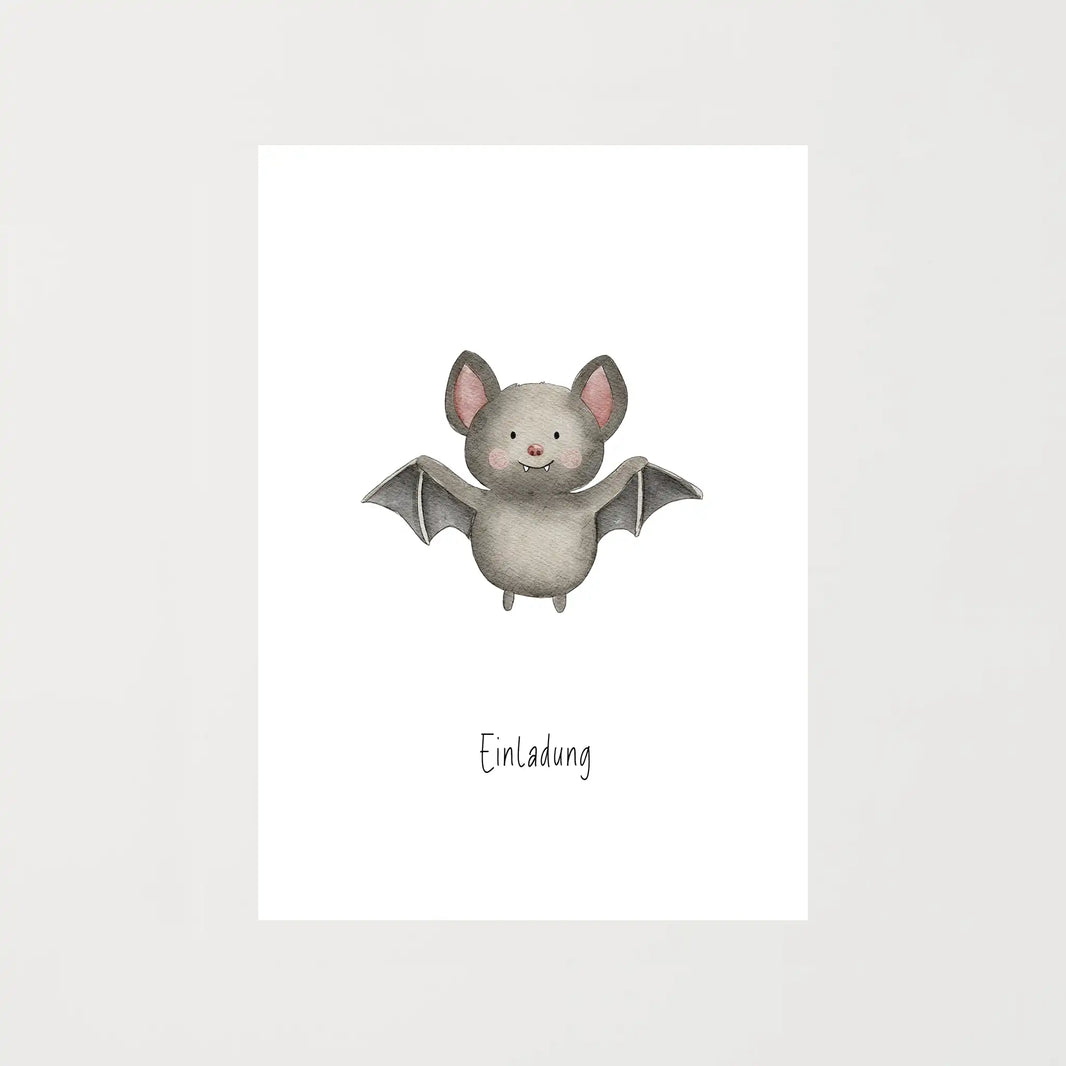 Einladungskarte Fledermaus | Halloween | DIN A6 - P0524K0279