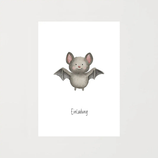 Einladungskarte Fledermaus | Halloween | DIN A6 - P0524K0279