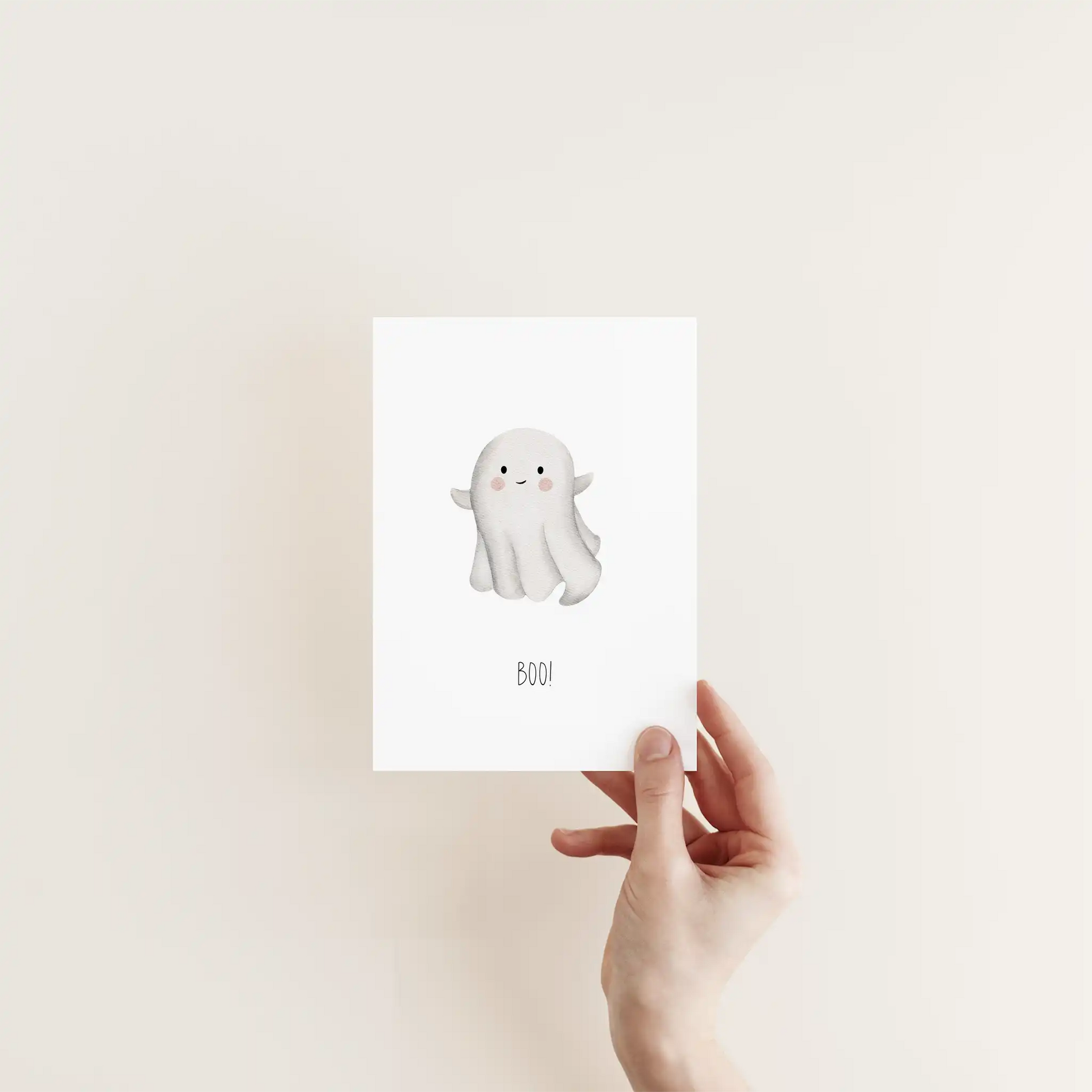 Einladungskarte Halloween Gespenst | BOO! | DIN A6
