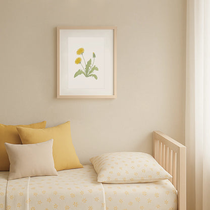 Kinderposter Löwenzahn | Frühling | DIN A4 Poster Deko Spielzimmer Kinderzimmer Aquarell Naturposter  P1424K0318D4