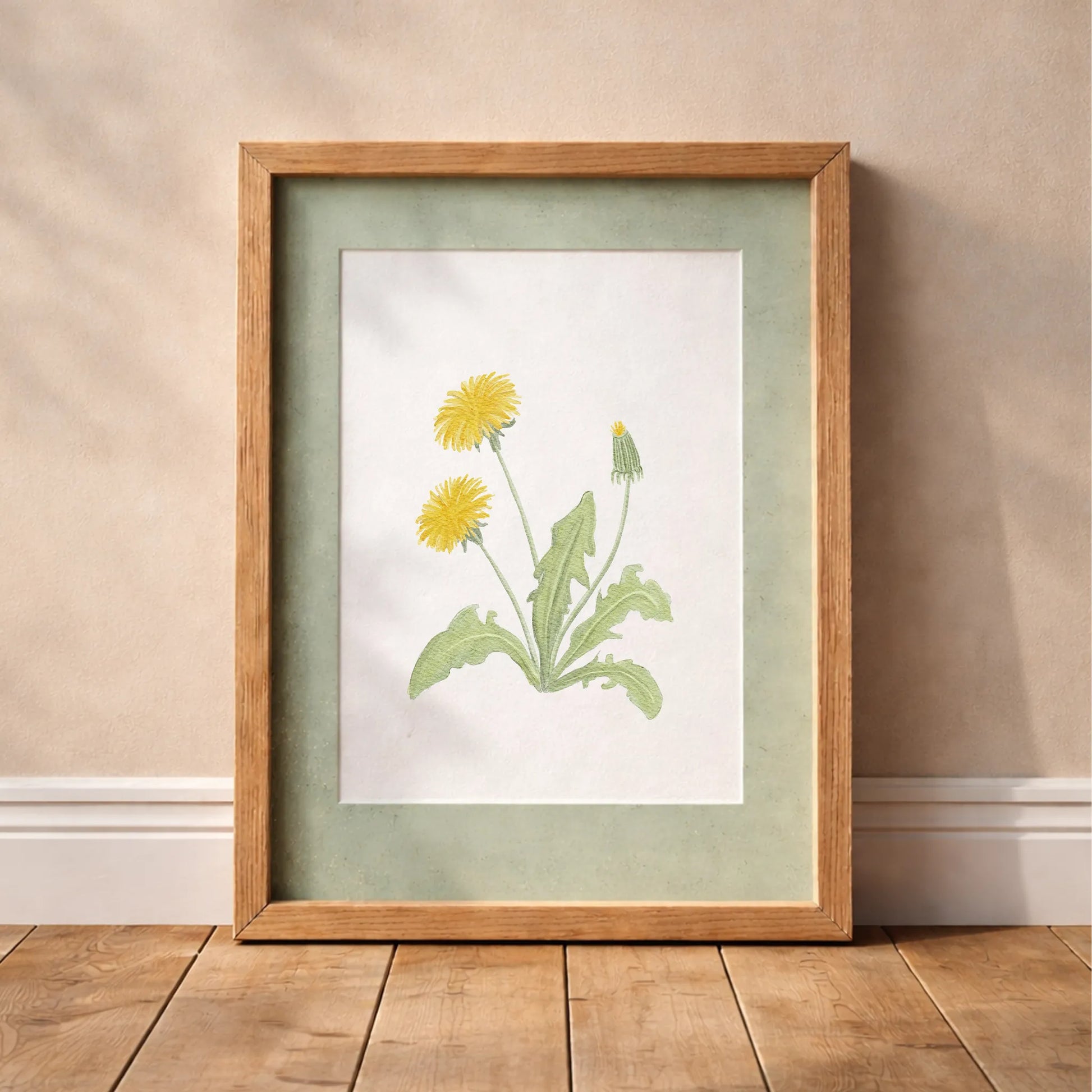 Kinderposter Löwenzahn | Frühling | DIN A4 Poster Deko Spielzimmer Kinderzimmer Aquarell Naturposter  P1424K0318D4