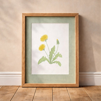 Kinderposter Löwenzahn | Frühling | DIN A4 Poster Deko Spielzimmer Kinderzimmer Aquarell Naturposter  P1424K0318D4